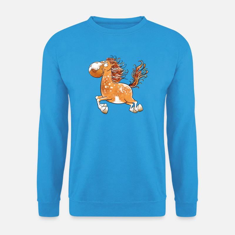 Flottes Pferd I Pferdemotiv Fun - Unisex Pullover - Meeresblau