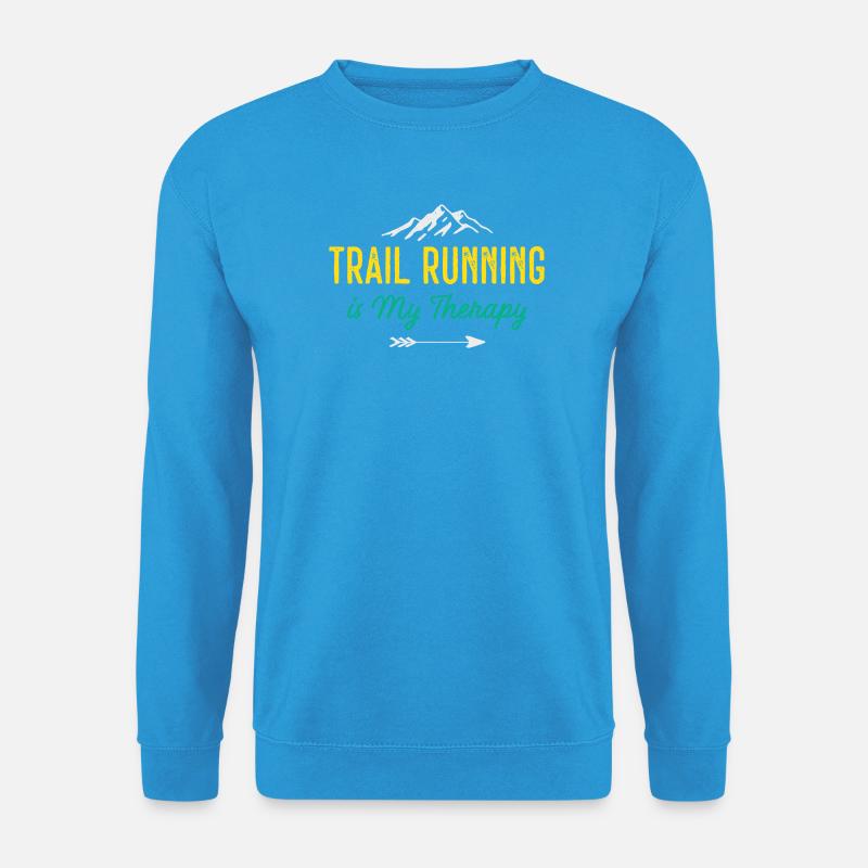 Trailrunning ist meine Therapie - Unisex Pullover - Meeresblau