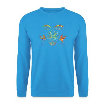Zen face - Unisex Sweatshirt - sea blue - Front - Alina (178cm) & Michal (187cm)