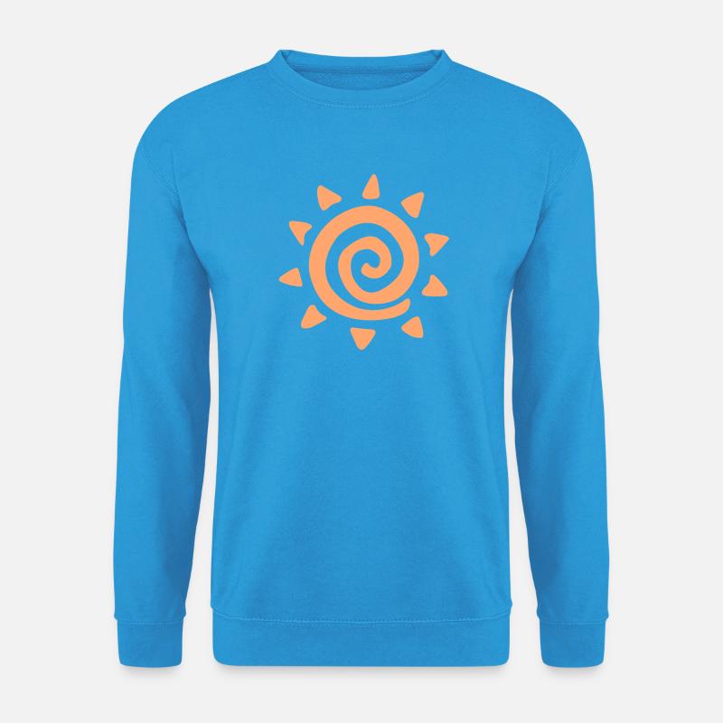 Einfaches Sonnenlogo - Unisex Pullover - Meeresblau