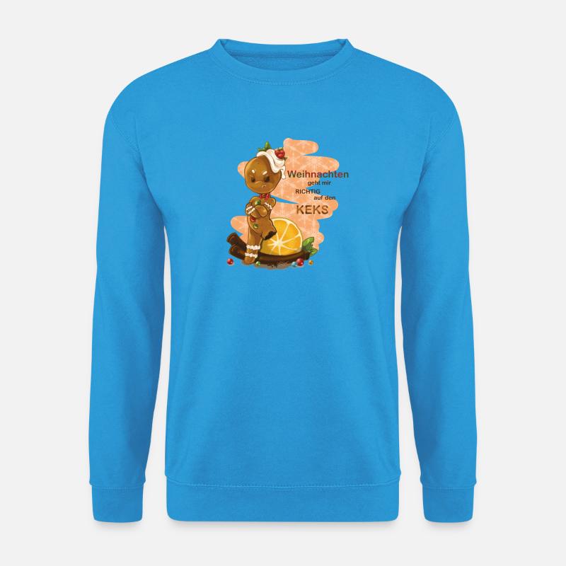 Lebkuchenmann Weihnachten - Unisex Pullover - Meeresblau
