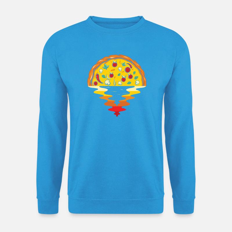 Pizza Sonnenuntergang – Meer Ästhetik Design - Unisex Pullover - Meeresblau