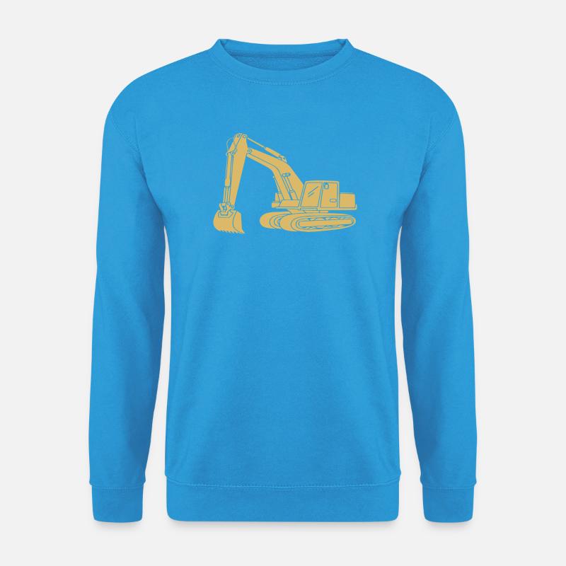 Baggerfahrer Silhouette - Baugeräteführer - Unisex Pullover - Meeresblau