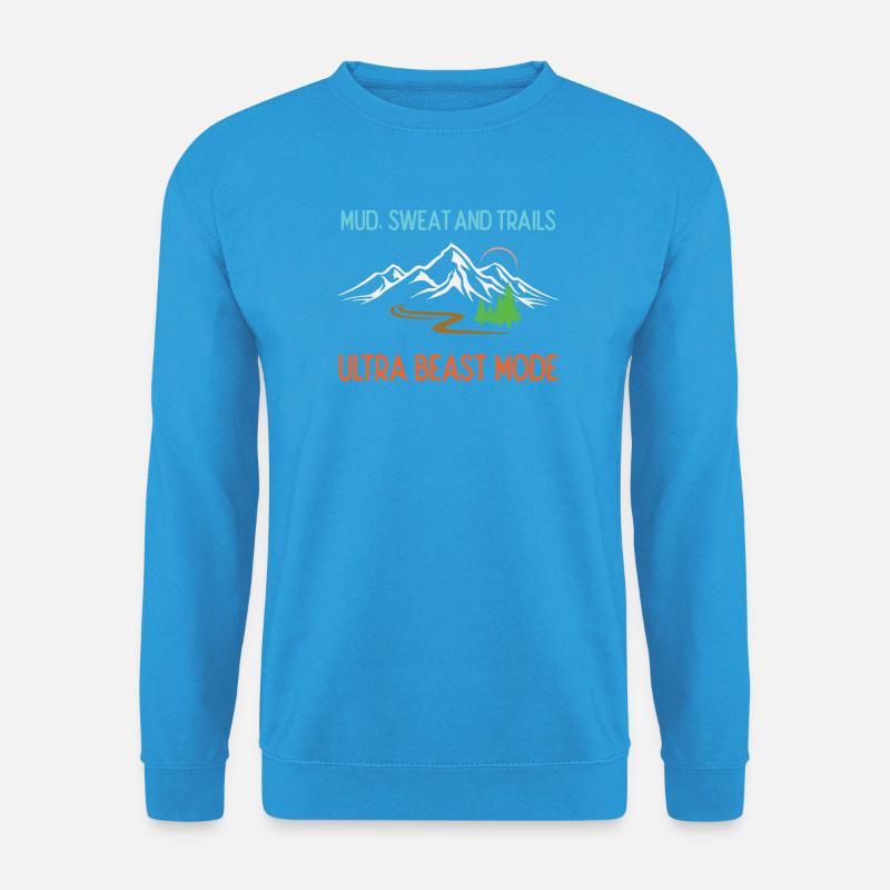 Ultra Running - Schlamm, Schweiß und Trails - Unisex Pullover - Meeresblau