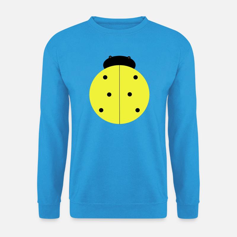 Gelbe Marienkäfer mit Mitessern - Unisex Pullover - Meeresblau