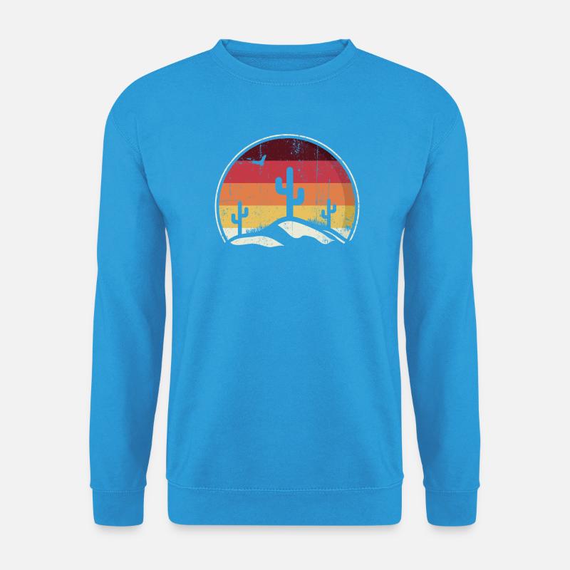 Desert Sunset Cacti Circle - Unisex Sweatshirt - sea blue