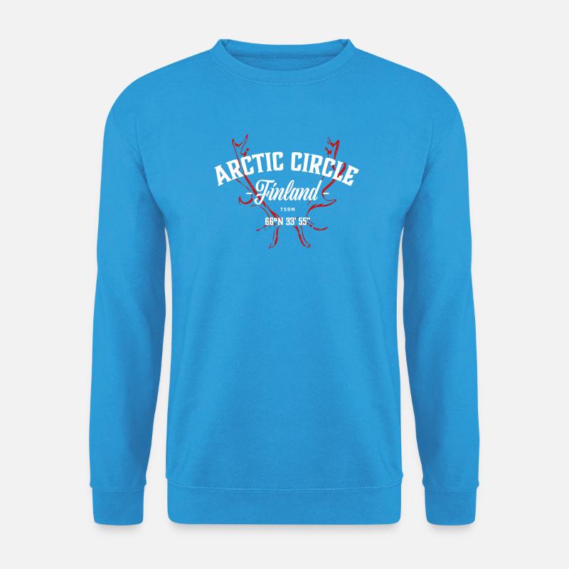 Finland - Arctic Circle - Unisex Pullover - Meeresblau