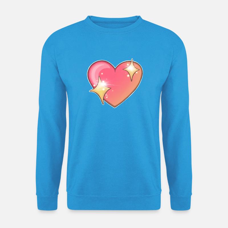 Funkelndes Herz Emblem Design - Unisex Pullover - Meeresblau