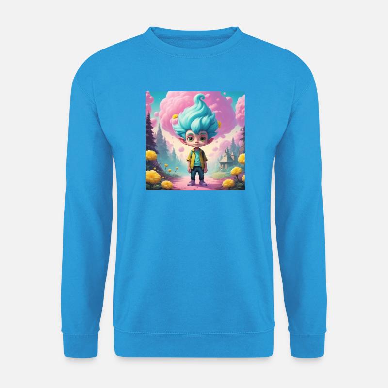 Goblin im Märchenwald - Unisex Pullover - Meeresblau