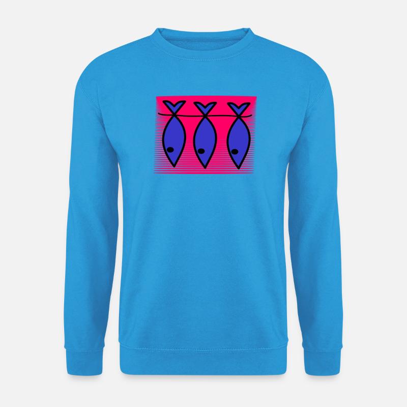FISCH. SARDINE. Aprilscherze. MEER. OZEAN - Unisex Pullover - Meeresblau