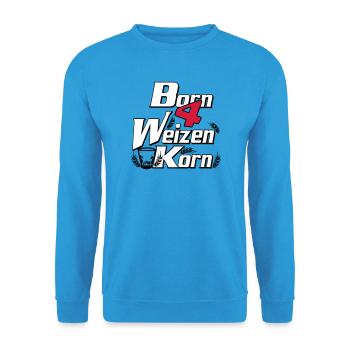 Wheat grain - born 4 grain - Party Fun --- - Unisex Sweatshirt - sea blue - Front - Alina (178cm) & Michal (187cm)