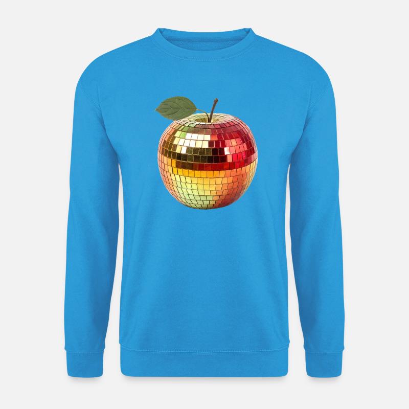 Disco Party Früchte, Apfel - Unisex Pullover - Meeresblau