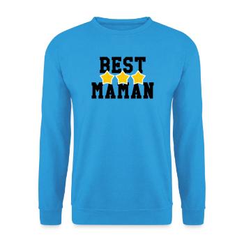 Best Mom - Mother's Day - Unisex Sweatshirt - sea blue - Front - Alina (178cm) & Michal (187cm)