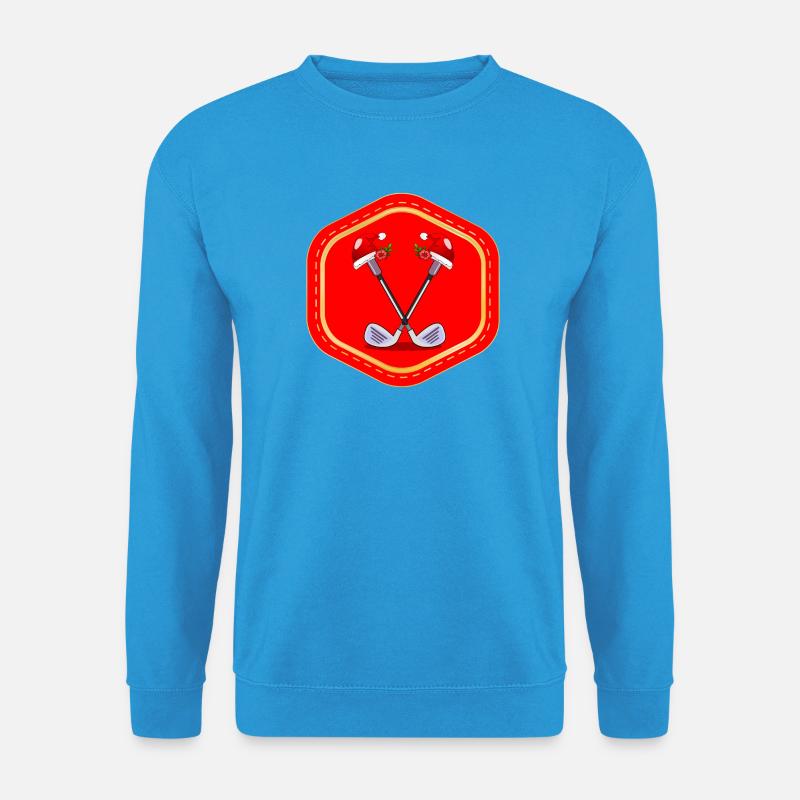 WEIHNACHTEN GOLFSPIELEN - Unisex Pullover - Meeresblau