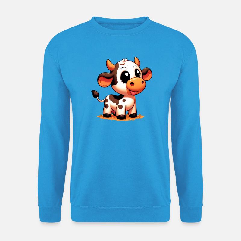 Kuh - Unisex Pullover - Meeresblau