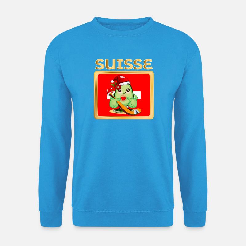 Weihnachtsmann SCHWEIZER EISHOCKEY-ANWALT - Unisex Pullover - Meeresblau