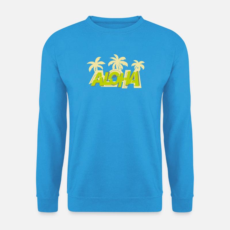 Aloha & Palmen - Unisex Pullover - Meeresblau