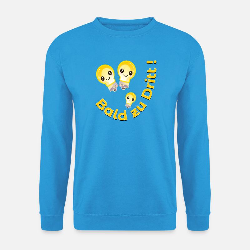 SCHWANGERSCHAFT BABY - BALD ZU DRITT - GLÜHBIRNEN - Unisex Pullover - Meeresblau