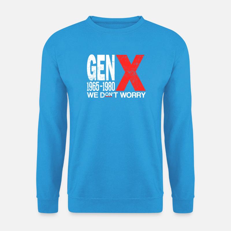 Generation X – Old School & Proud - Unisex Pullover - Meeresblau
