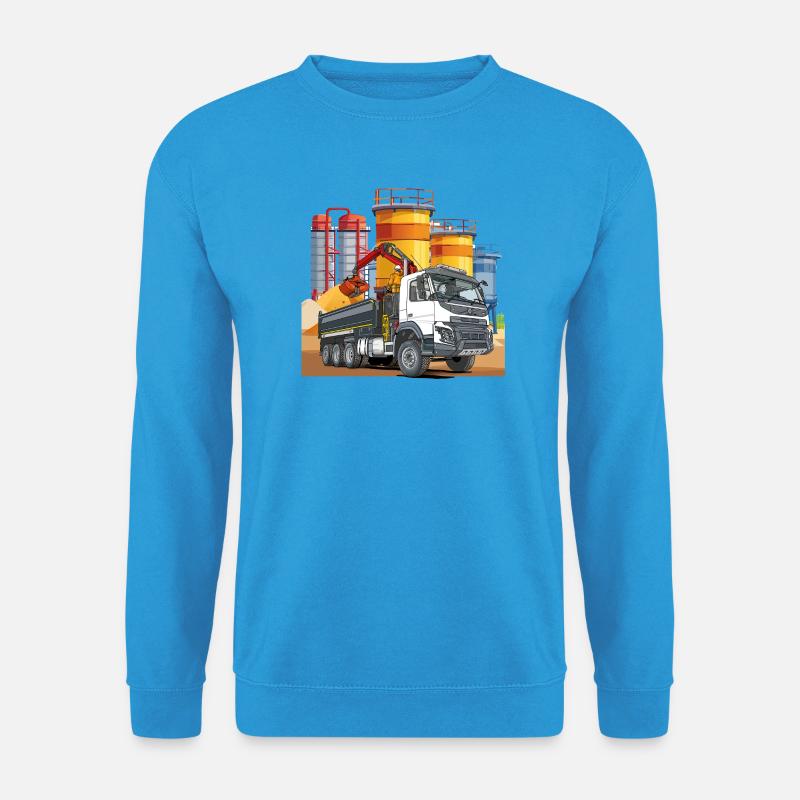 LKW in der Mischanlage - Unisex Pullover - Meeresblau