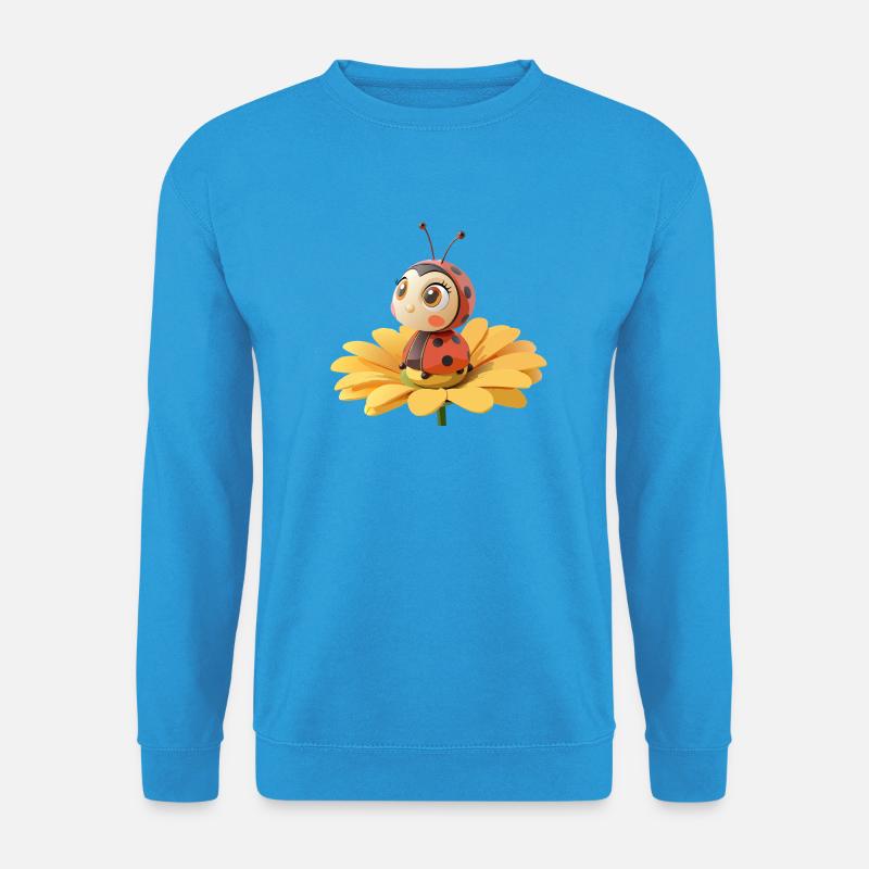Coccinelle mignonne sur une fleur - Sweat-shirt Unisexe - bleu mer
