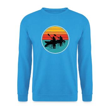 Sunset Kayak Duo Circle - Unisex Sweatshirt - sea blue - Front - Alina (178cm) & Michal (187cm)