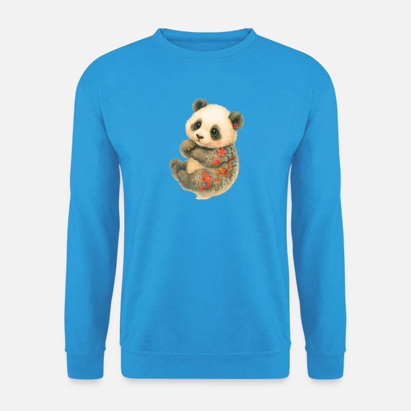 Yakuza Panda – Ruhiges Tinted Cub - Unisex Pullover - Meeresblau