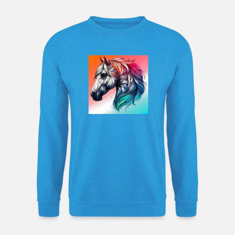 Pferd - Unisex Pullover - Meeresblau
