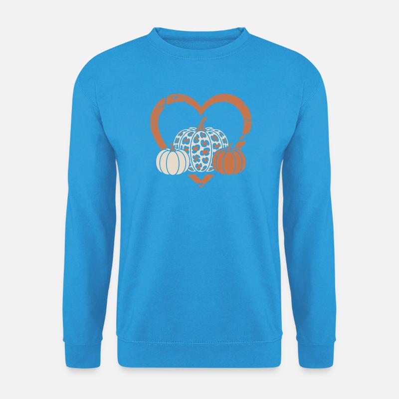 Leopard-Print Kürbis - Unisex Pullover - Meeresblau