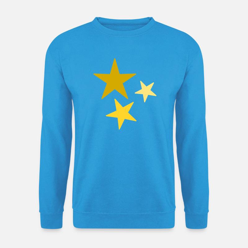 Goldene Sterne Astronomisches Motiv - Unisex Pullover - Meeresblau