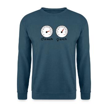 Sporty and expendive speed - Unisex Sweatshirt - sea blue - Front - Alina (178cm) & Michal (187cm)