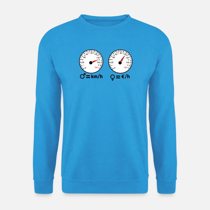 Sportlich und sparsam - Unisex Pullover - Meeresblau