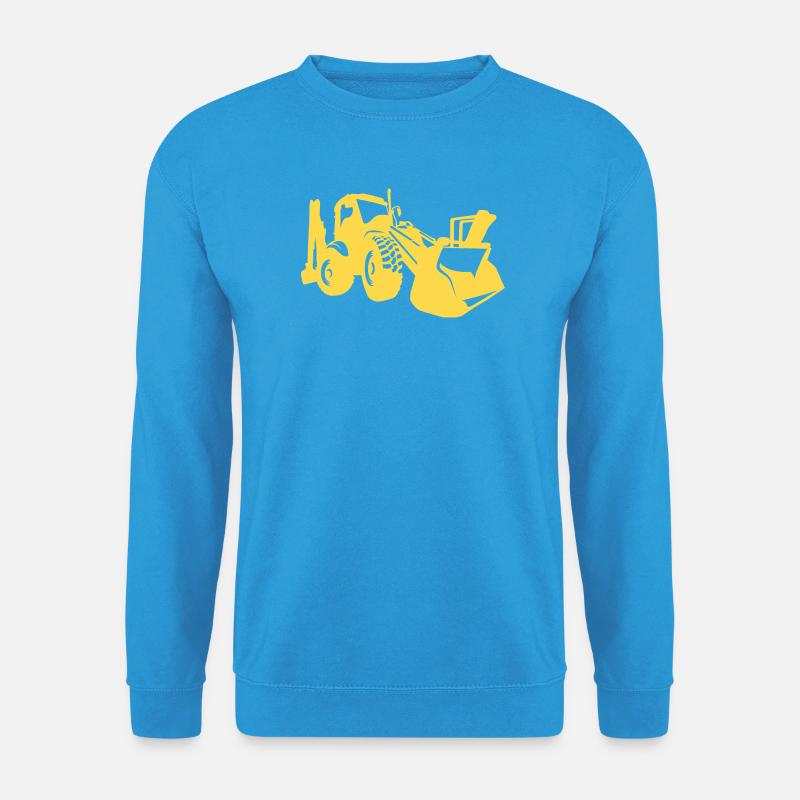 Bagger Radlader Baugeräteführer Silhouette - Unisex Pullover - Meeresblau