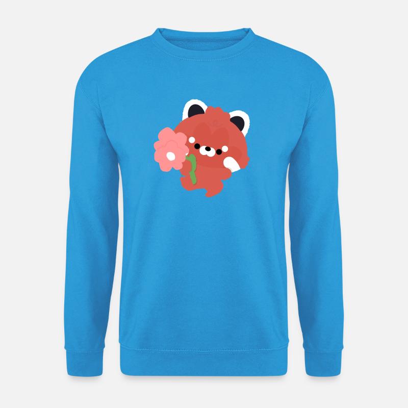 Romantischer Roter Panda - Unisex Pullover - Meeresblau