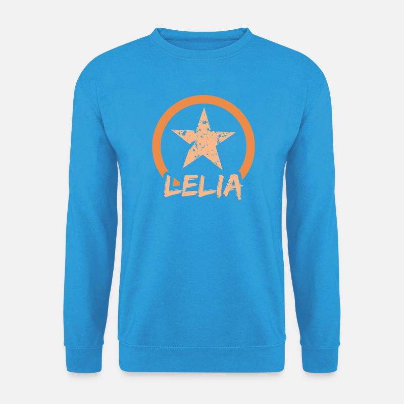 Lelia als Vorname - Unisex Pullover - Meeresblau