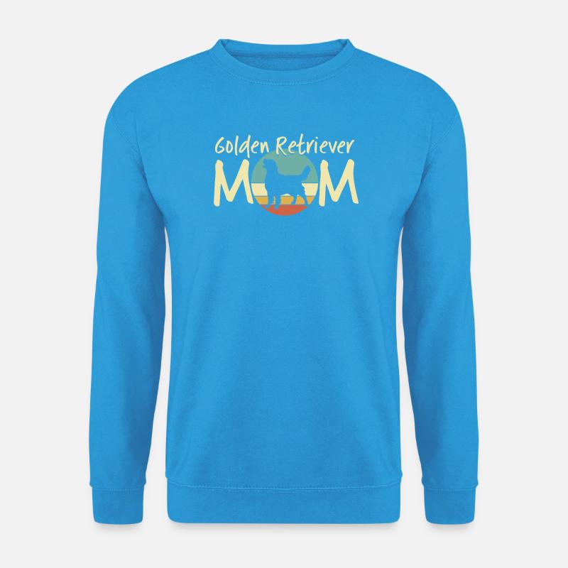 Golden Retriever Mutter Illustration - Unisex Pullover - Meeresblau