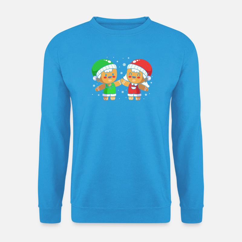 Weihnachten Lebkuchen Lebkuchenmann Gingerbread - Unisex Pullover - Meeresblau