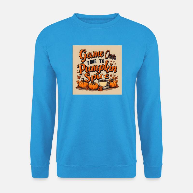 Pumpkin Spice Game Over - Unisex Pullover - Meeresblau