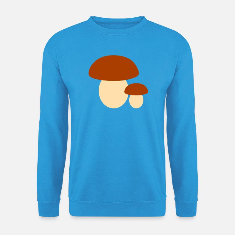 Minimalistische Pilz-Illustration - Unisex Pullover - Meeresblau