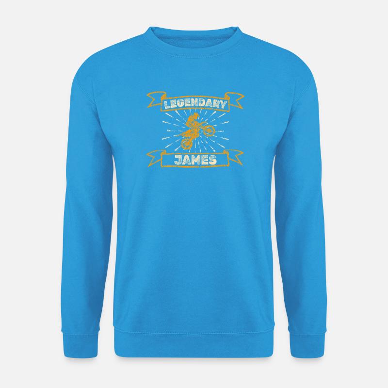 Motorrad James - Unisex Pullover - Meeresblau