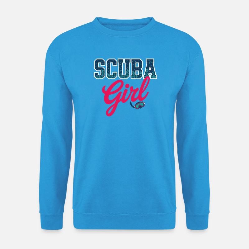 Scuba Girl Tauch-Design - Unisex Pullover - Meeresblau