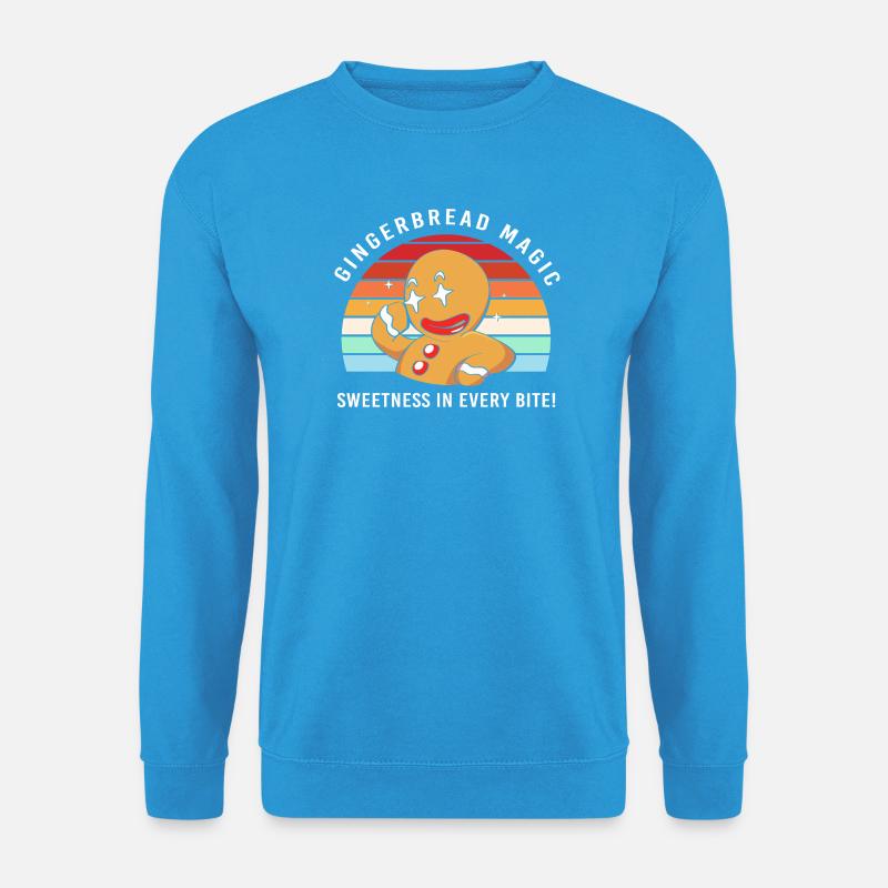 Lebkuchen Weihnachten Ninja Lebkuchenmann - Unisex Pullover - Meeresblau