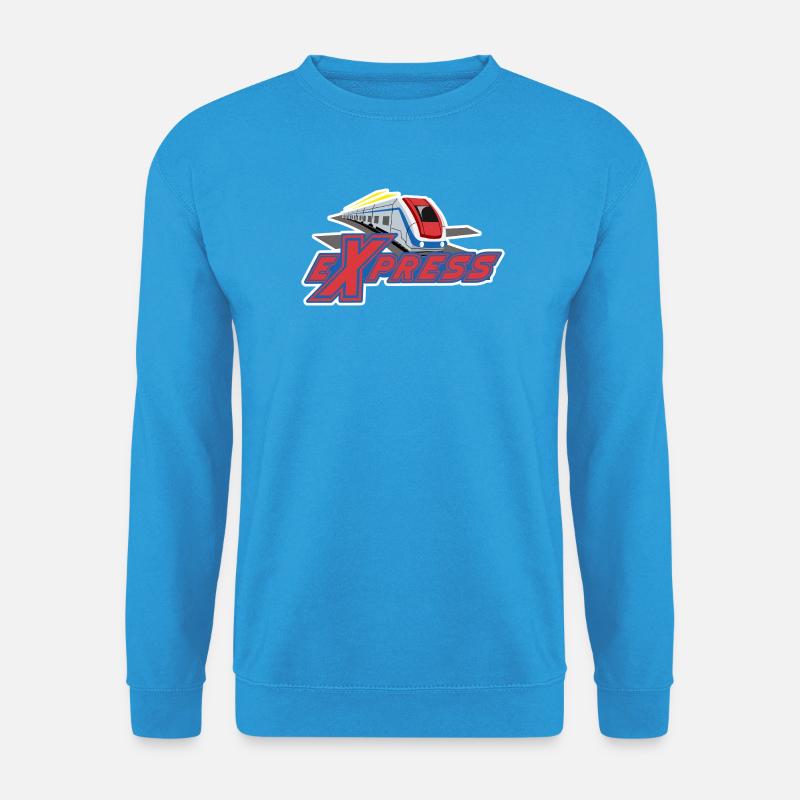 High-Speed Express Bullet Train Design - Unisex Sweatshirt - sea blue