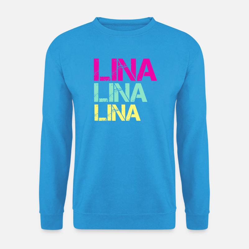 LINA Neon Triptych - Unisex Pullover - Meeresblau