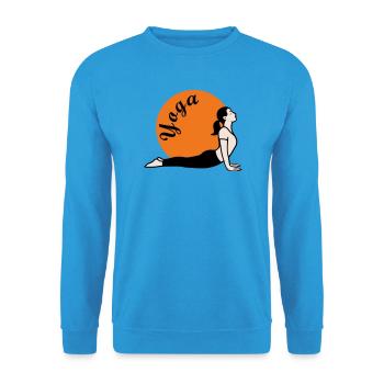 Yoga Love - Unisex Pullover - Meeresblau - Vorne - Alina (178cm) & Michal (187cm)