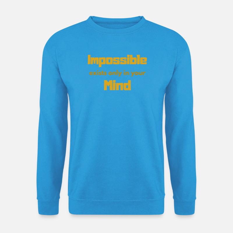 Unmögliche Denkweise Typografie - Unisex Pullover - Meeresblau