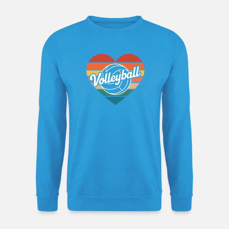 Volleyball Herz Retro - Unisex Pullover - Meeresblau