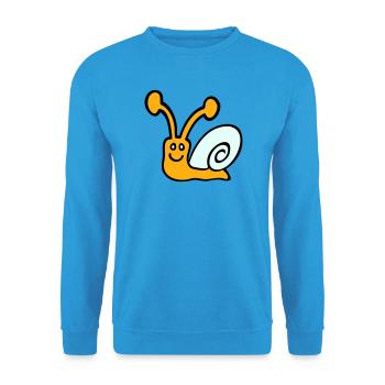 Snail Shell Cute Cute Happy Cool - Unisex Sweatshirt - sea blue - Front - Alina (178cm) & Michal (187cm)