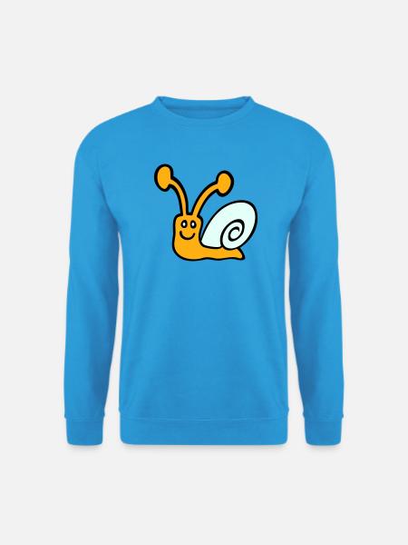 Snail Shell Cute Cute Happy Cool - Unisex Sweatshirt - sea blue