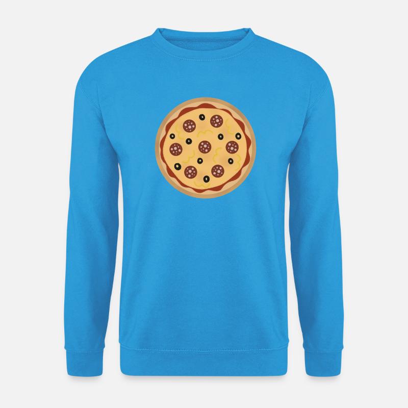 Peperoni-Pizza - Unisex Pullover - Meeresblau